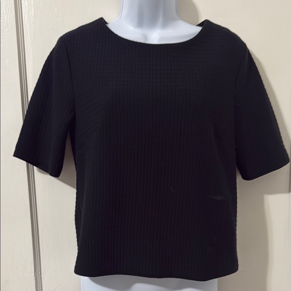 Banana Republic Black Boxy Short Sleeve Tee